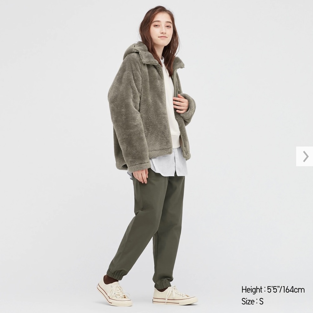 Uniqlo Wind-proof Fluffy Yarn Fleece Full-Zip Hoodie